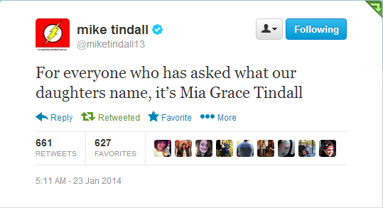 Baby Tindall's name