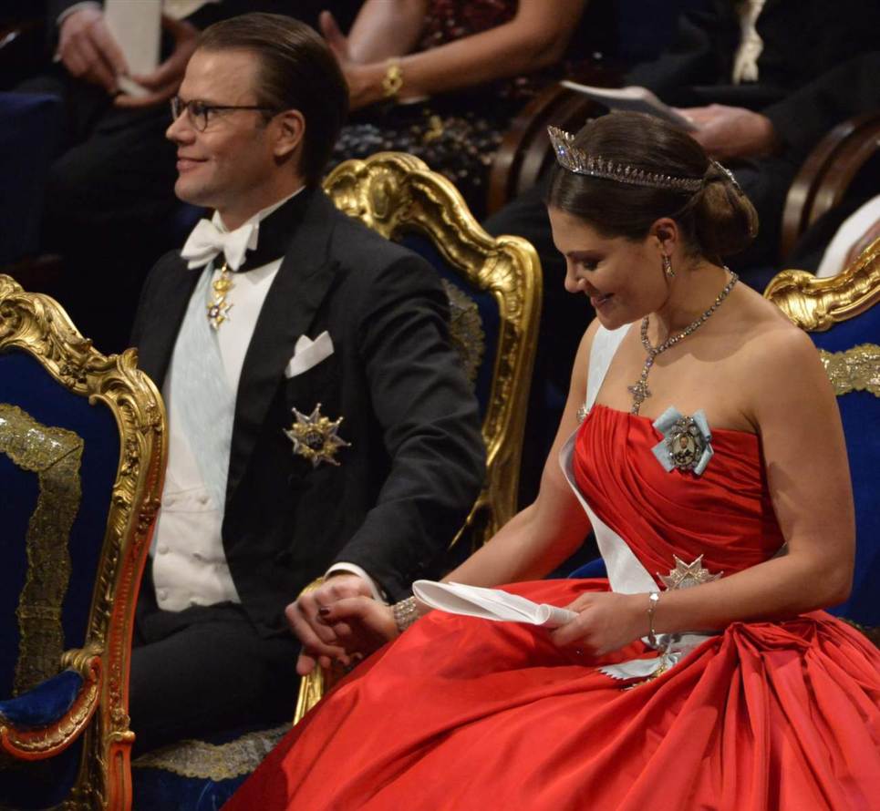 Crown Princess Victoria and Prince Daniel Nobel Prize Ceremony
