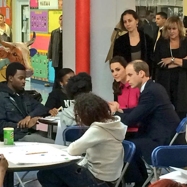 Will and Kate chat with young people at The Door
