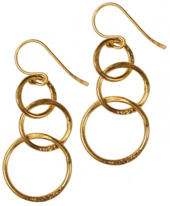Mirabelle Lolita Gold Plated Loop Earrings