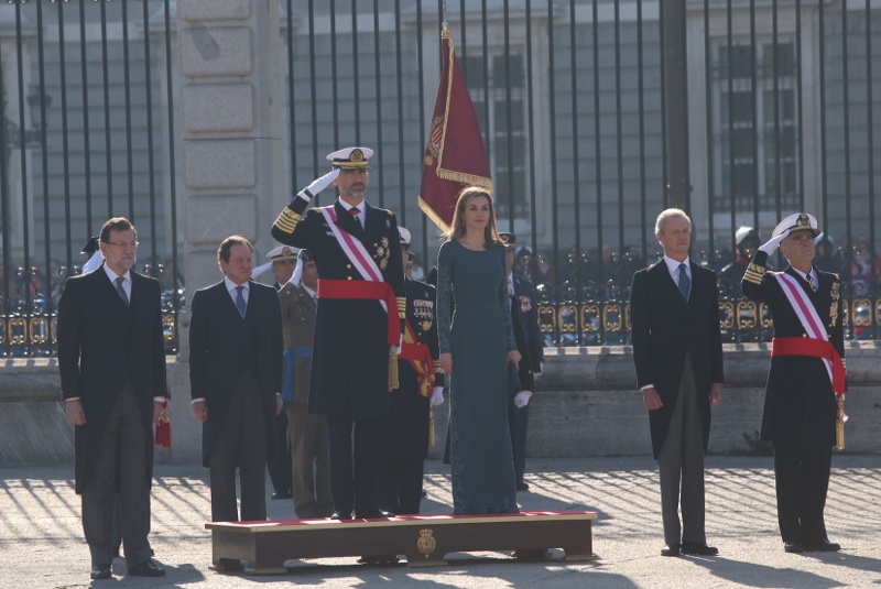 Queen Letizia and King Felipe at New Year's Military Parade