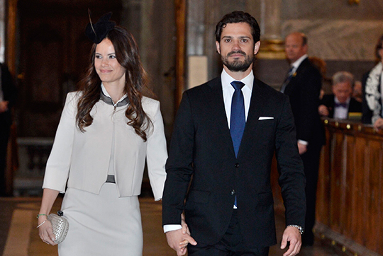 Prince Carl Philip and Sofia Hellqvist arrive fro marriage banns