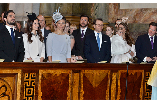 Swedish royal family in church for marriage banns