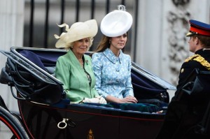 Kate Middleton and Camilla at Trooping