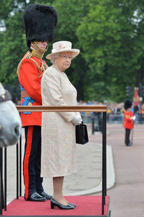 The Queen and Prince Philip Trooping