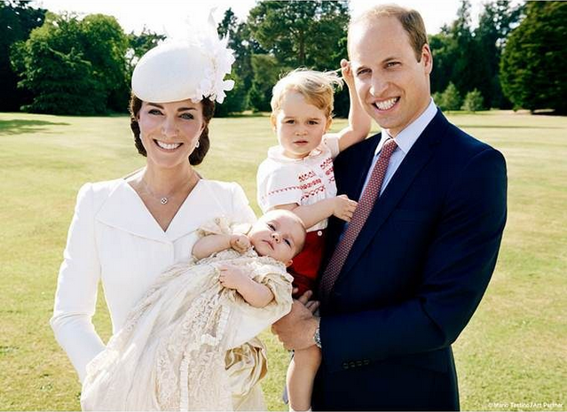 Princess Charlotte Christening Photo Cambridge family