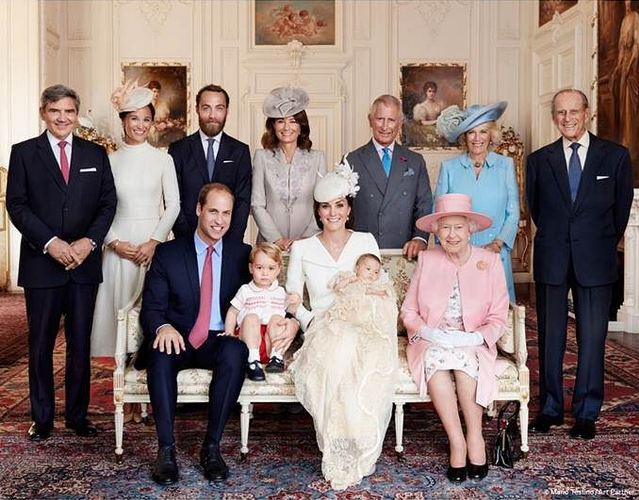 Princess Charlotte Christening Photo Royal Family and Middletons