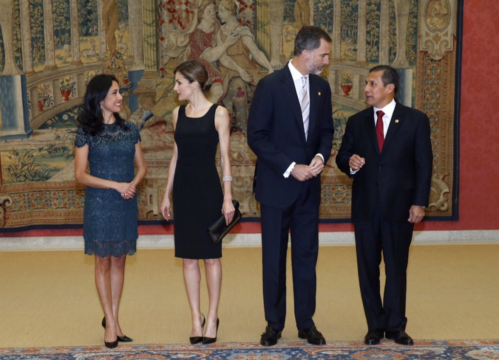 Queen Letizia, King Felipe, President of Peru reception July 8