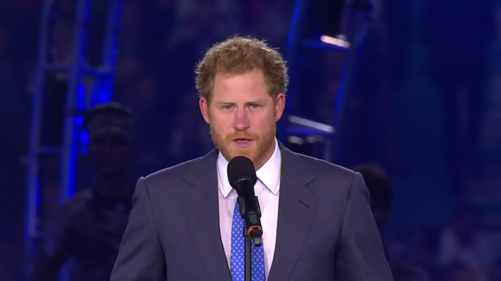 Prince Harry gives speech at RWC