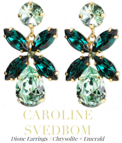 Caroline Svedbom Dione Earrings Chrysolite and Emerald earrings