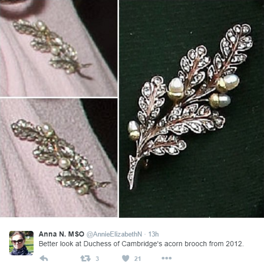 Kate's oak leaf and acorn brooch