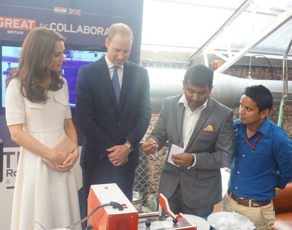 William and Kate try out start up demonstrations 3