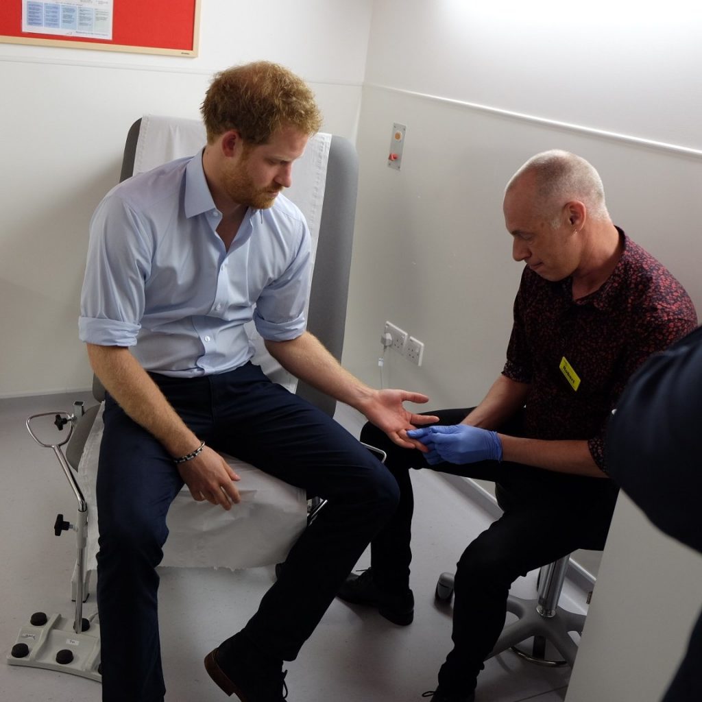 Prince Harry getting an HIV test