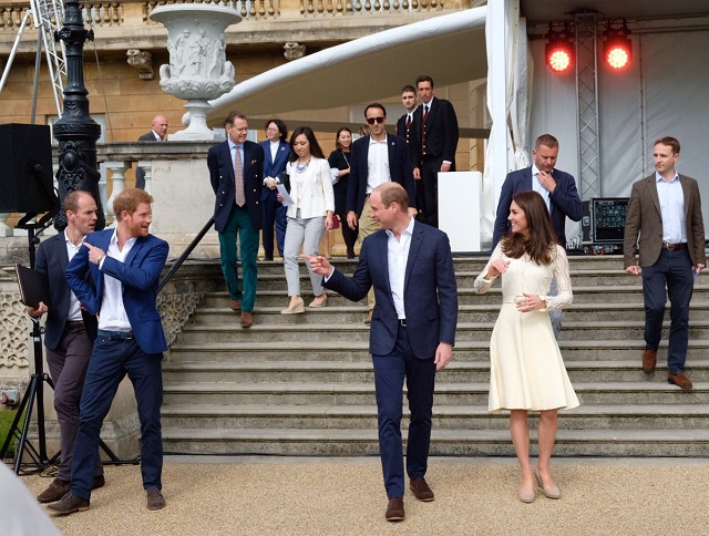 William, Kate, Harry Party at the Palace