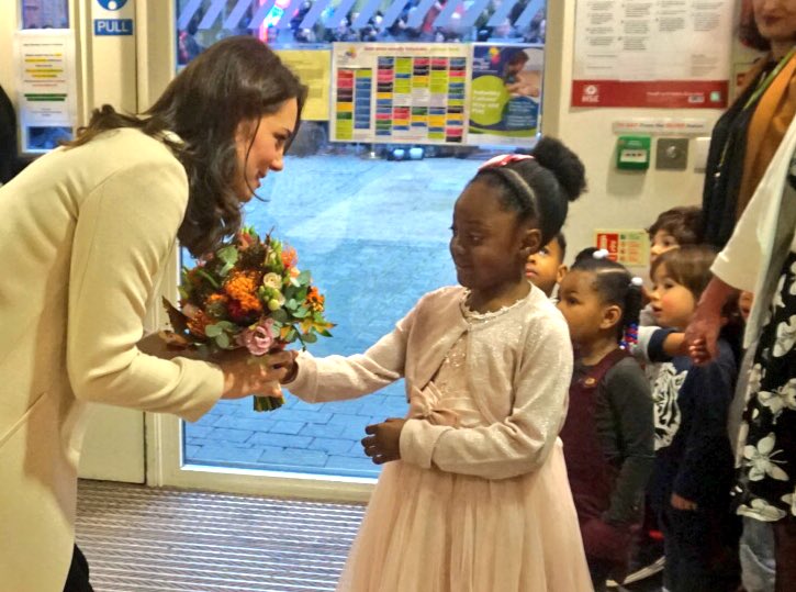 Kate receives flowers at Family Action