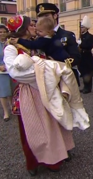 Princess Sofia kisses Prince Alexander Prince Gabriel's Christening