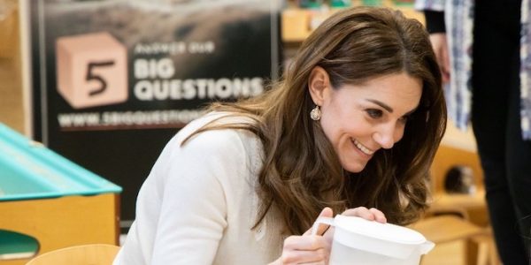 Kate serves kids breakfast as part of 5 Big Questions